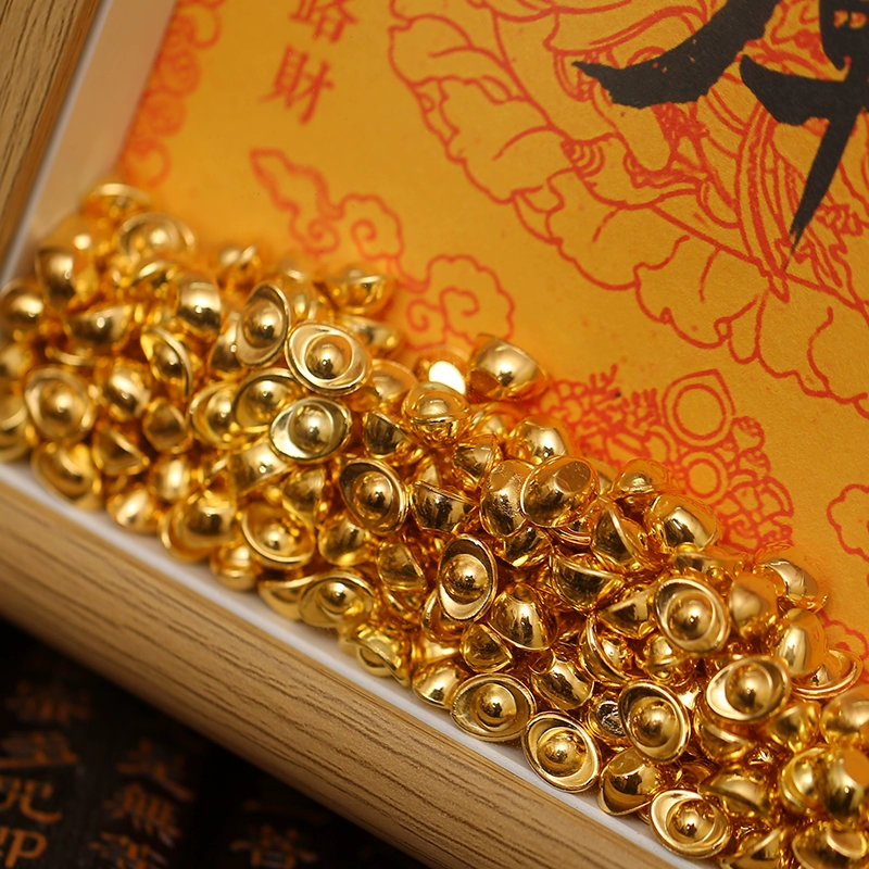 灵机生活馆2026黄财神·开财补库相框摆件幸运物家居办公室开业