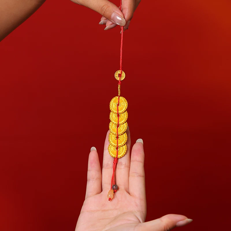 【道家制作5-14天祈福后发出】灵机麦玲玲「财源滚滚来」金钱福袋挂件挂饰家居2026马年