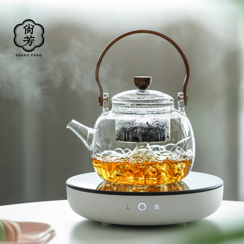 Shangfang tea boiling machine electric pottery stove home heat-resistant glass boiling teapot simple fully automatic small steaming tea stove set