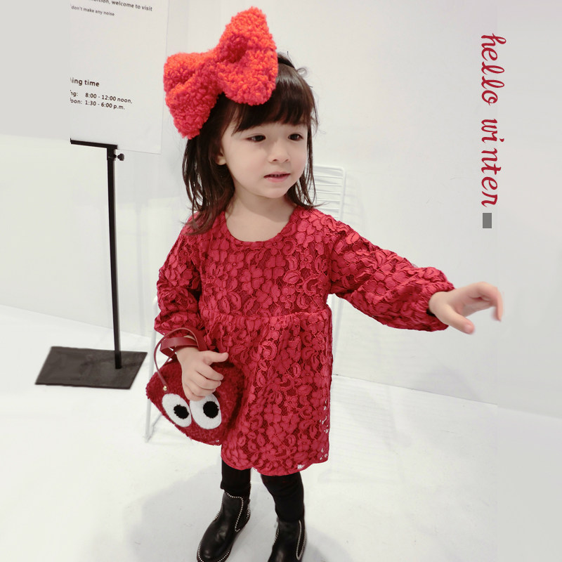 No, there is a broken code link. Red lace flower sweet treasure puff sleeve dress parent-child mother-daughter dress
