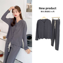 New pajamas woman spring and autumn pure sweater lady two pieces of relaxed leisure long sleeve long sleeve trousers thin home suit
