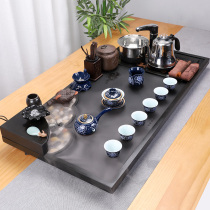 The whole set of Kung Fu tea set household living room Wu Jinshi tea plate one simple creative stone tea table tea sea