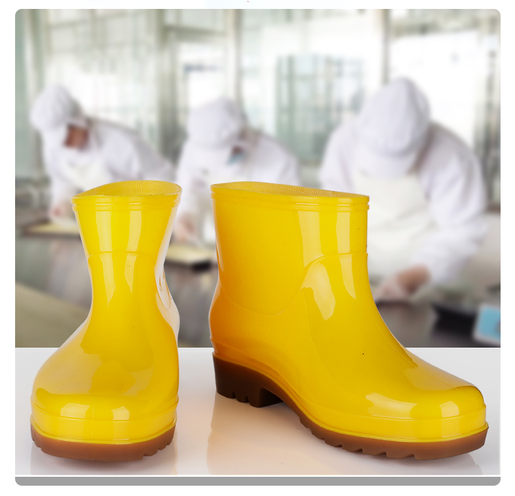 Giày cao cổ nam ống ngắn đi mưa trắng - Rainshoes ủng đi mưa
