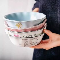 Creative Fruit Salad Bowl Home Salad Pan Cute Breakfast Bowl Pan Home Oven Baking Bowl salad bowl Jiqing