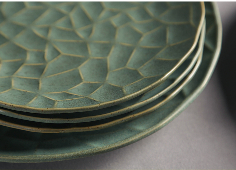 Japanese ceramics tableware creative dishes home plate of irregular plate beefsteak disc contracted breakfast dessert plate