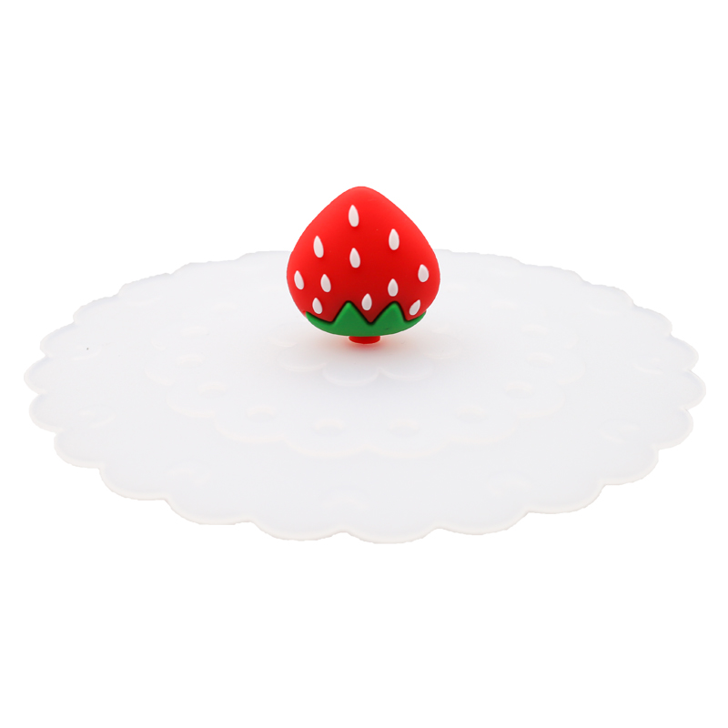 Cartoon food - grade silicone cup cover sealed vacuum cup cover general dustproof ceramic keller cup lid