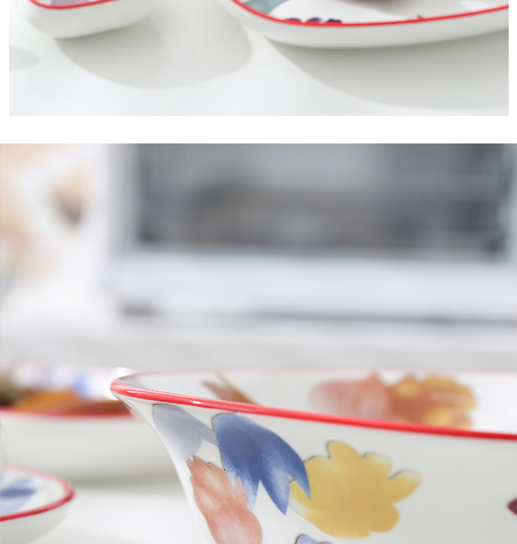 Move ears hand lace pan household ceramics baked cheese baked bread and butter dish dish dish creative western food