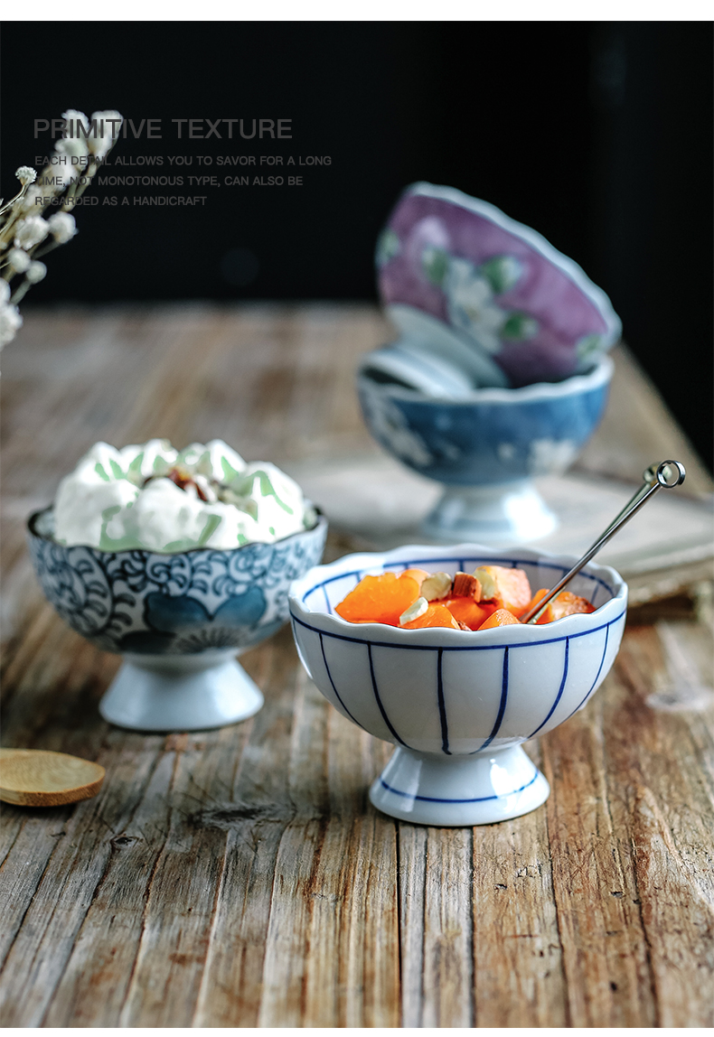 The Container under the Japanese jingdezhen ceramics glaze color tower tall dish plate of Japanese cuisine tableware multi - purpose ceramic tableware