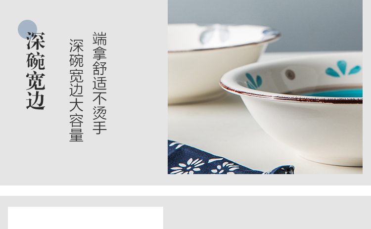Household food dish and glaze color restoring ancient ways hand - made ceramic tableware suit rural wind western dishes deep bowl rainbow such use