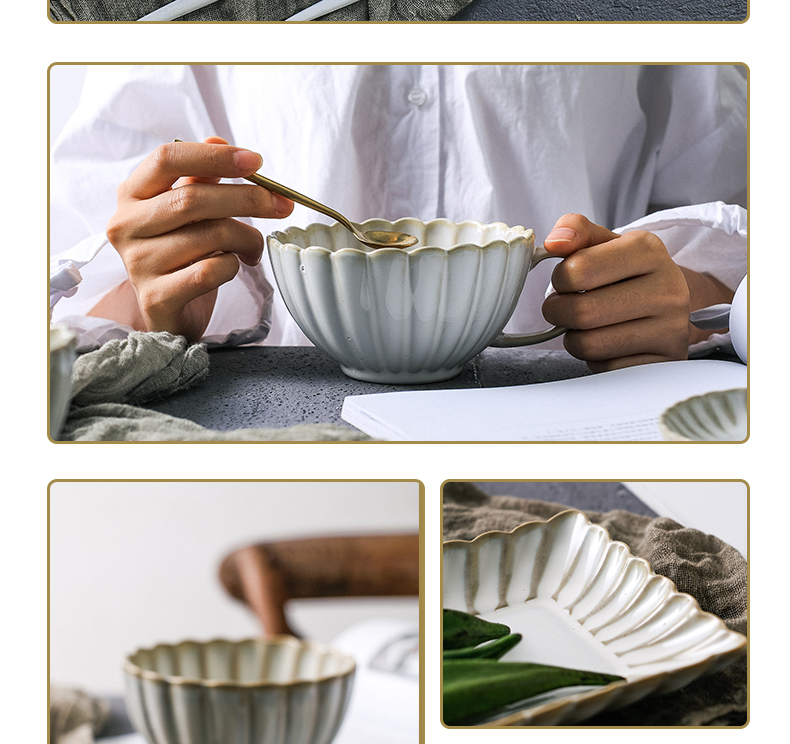 The Line NingFu white glaze all dishes suit contracted Japanese dishes suit creative web celebrity ceramic tableware suit