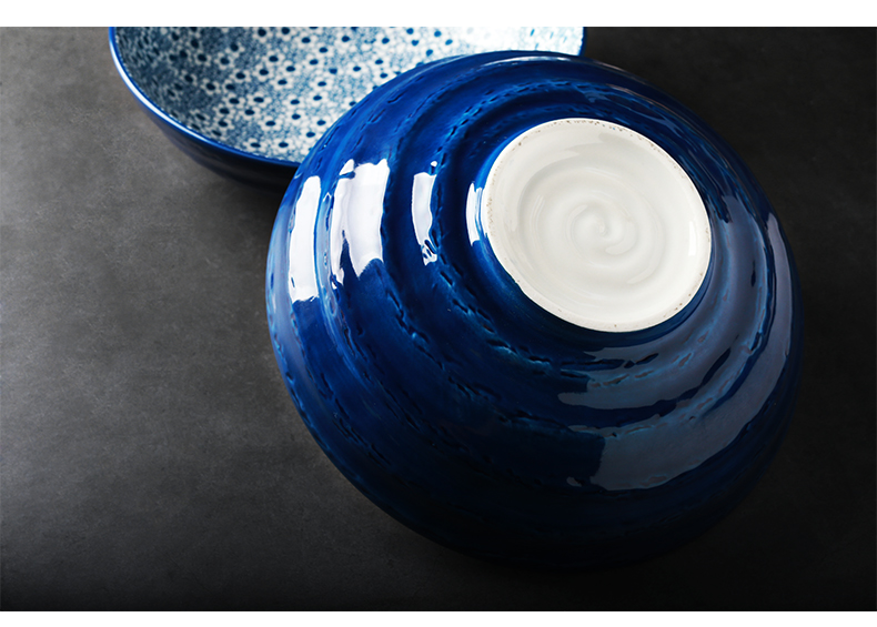 Jingdezhen Japanese household tableware rainbow such as bowl bowl bowl ceramic creative big rainbow such as bowl dish bowl under the glaze color restoring ancient ways of tableware