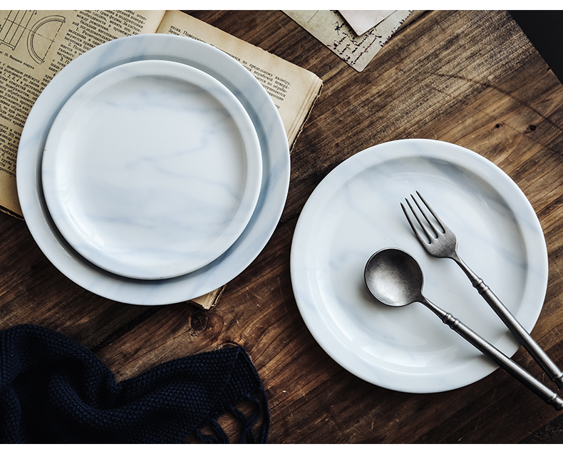 Marble plate aizen series platter European new ipads China plates steak dish soup dish dish fruit snack plate