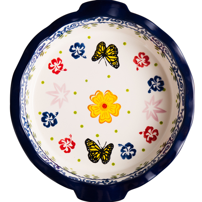 Northern wind INS pie dish put SaPan cheese baked FanPan ceramic fruit bowl sitting room creative European household move