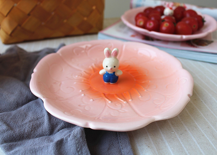 Jingdezhen express cartoon rabbit turnip ceramic bowl of snack fruit bowl dessert bowl bowl of the little white rabbit