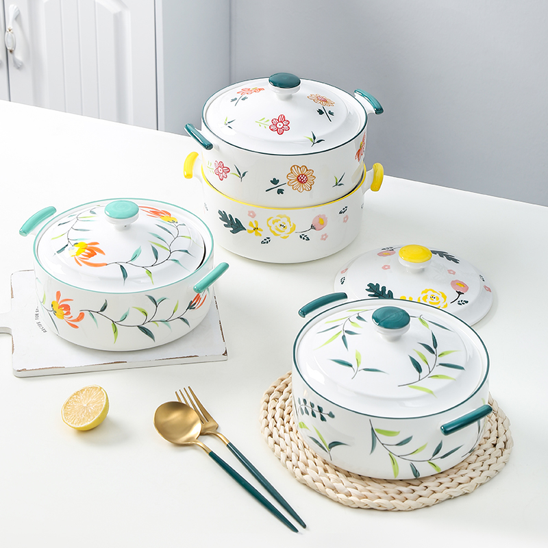 Japanese creative ears rainbow such as bowl with cover mercifully ceramic tableware salad bowl household rainbow such as bowl bowl students plant flowers