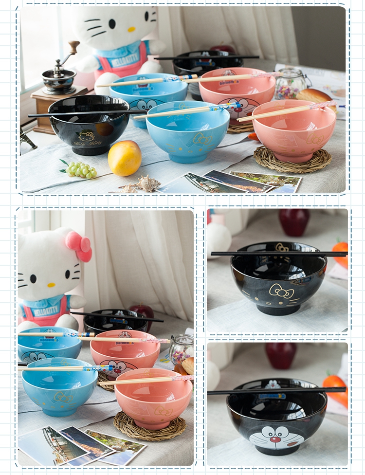 Jingdezhen ceramic creative cartoon express 7 inch fruit pull rainbow such as bowl noodles in soup bowl big rainbow such as bowl dessert salad bowl