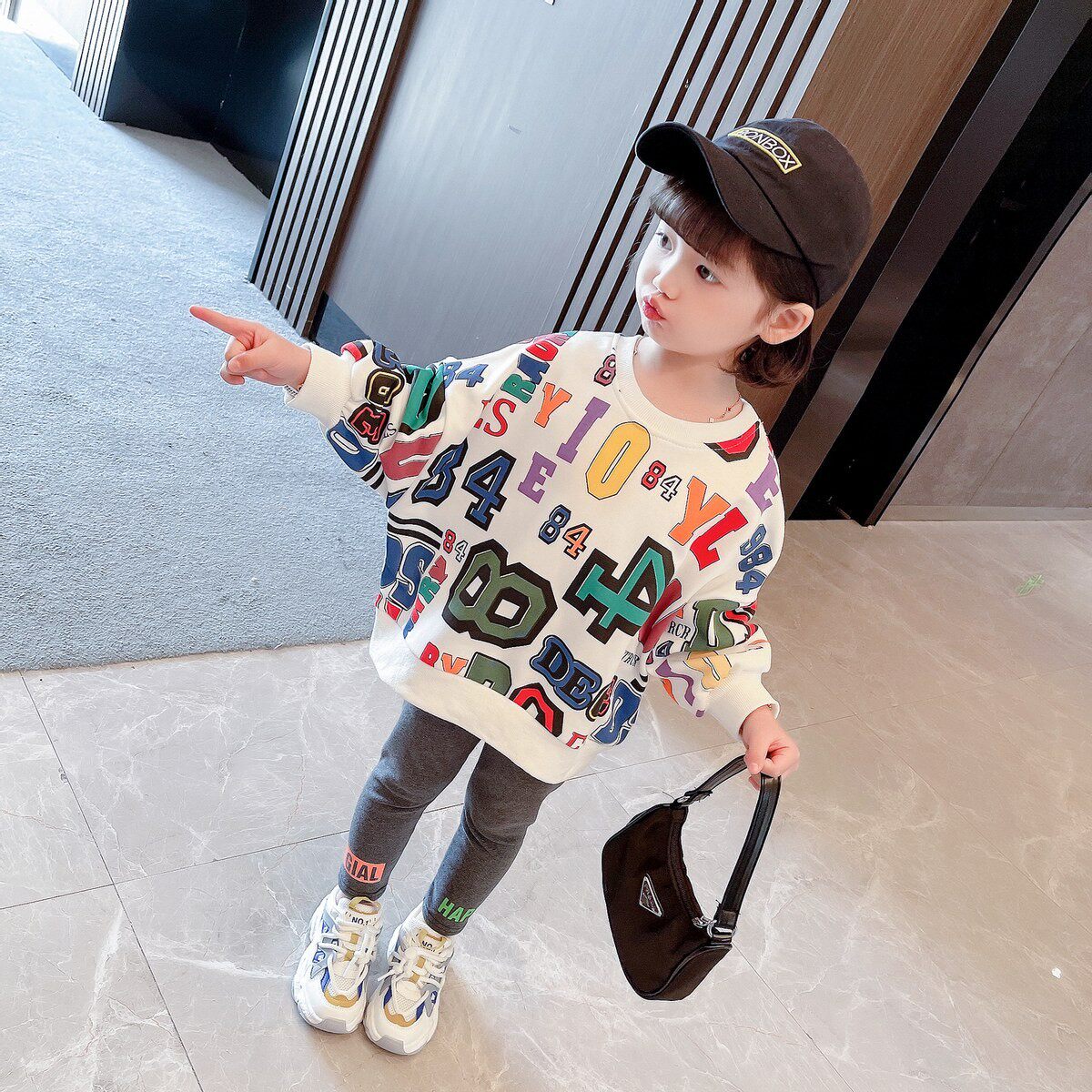 Girl Sports Suit Spring Dress Foreign Pie Children 2022 New Female Baby Spring Autumn Net Red Child Clothing Casual Blouse Two Sets