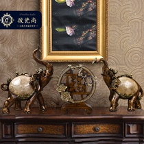 Chinese Classical Strokes and Fortune Alu Screen Pendulum with three sets of living-room wine cabinet Genguan Creative Adornment