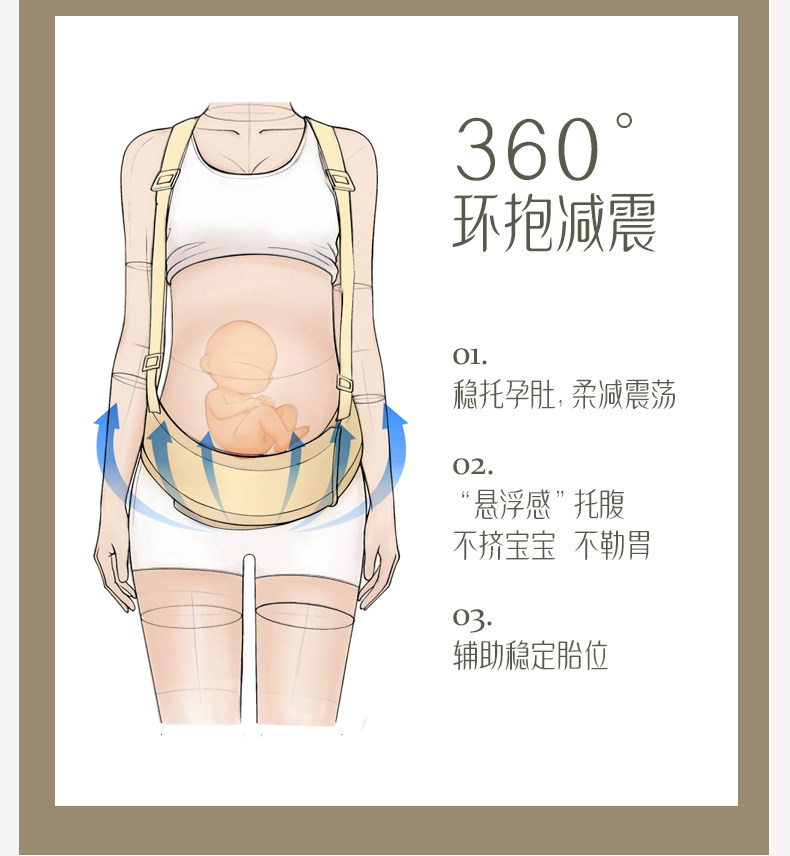 物苑托腹带孕妇专用孕中期晚期腰托腹带孕妇肚子专用背带四季隐形 — 9