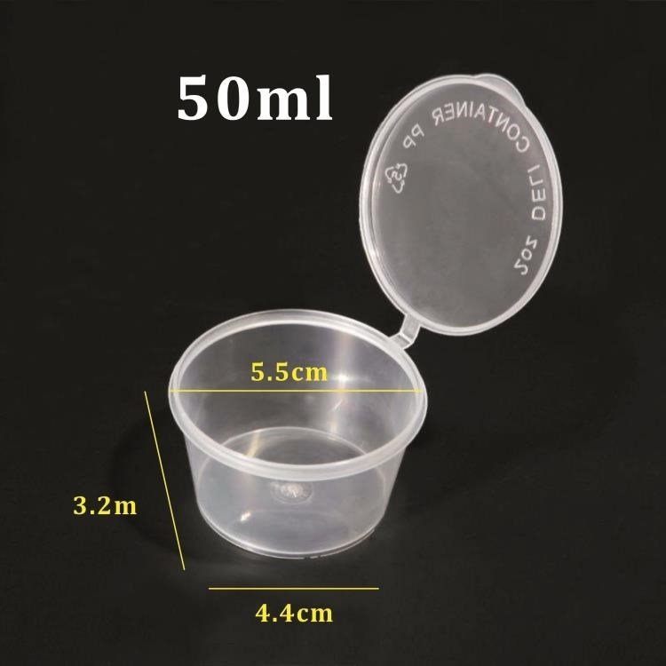 Pigment box transparent packaging sauce box transparent small disposable small one-piece plastic sauce cup with cover portable