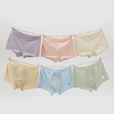 Q21儿童纯棉内裤男女童全棉平角裤5A抗菌