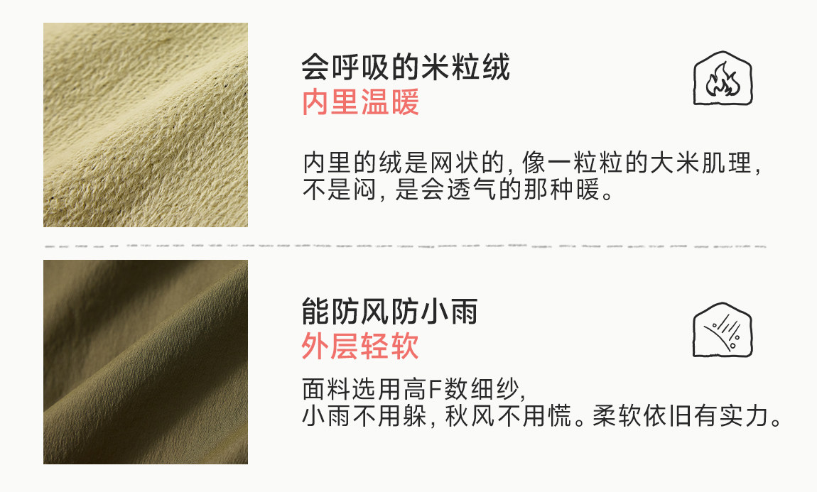Q21米粒绒儿童外套秋季防风防小雨男女童轻量防静电抓绒连帽上衣 — 7