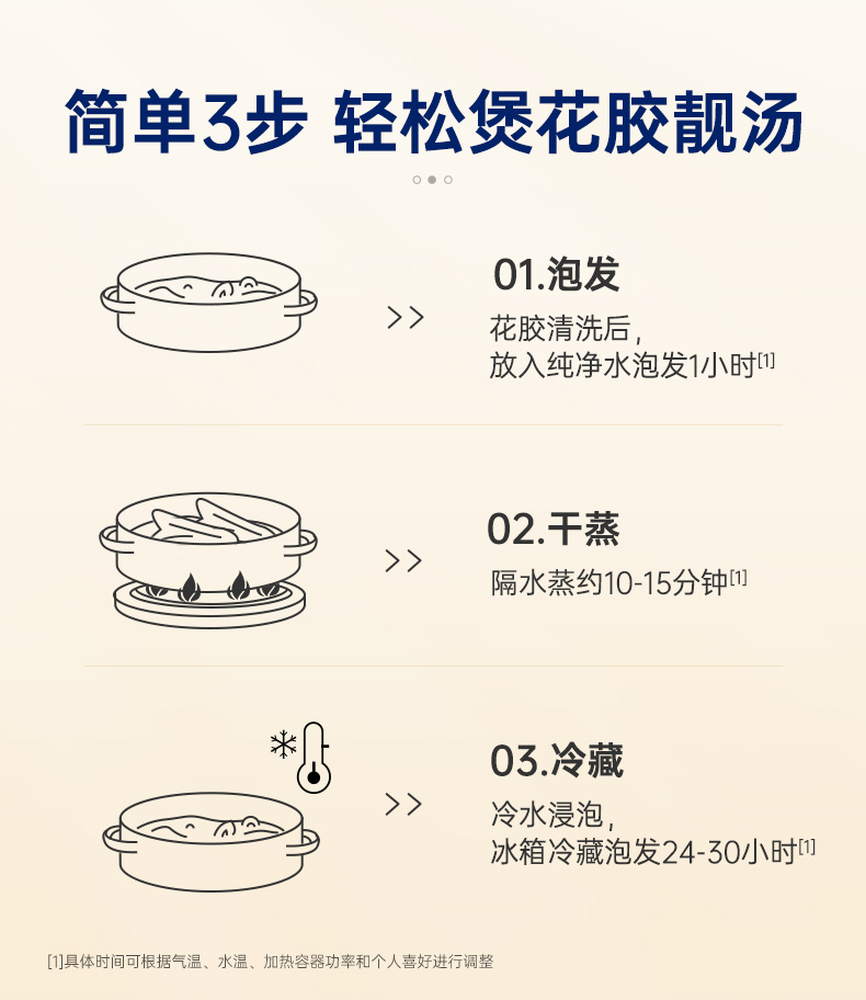 【中国直邮】官栈 鳕鱼胶 深海4A花胶 滋补胶原蛋白  100g/盒 【烈儿宝贝同款】