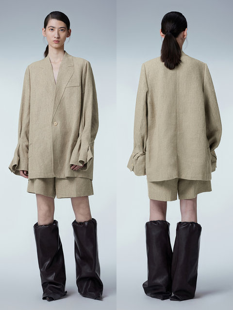 Jnby/Jiangnan Cloth Outlet Spring Suit for Women Linen Loose Casual Commuting Elegant Jacket 5O2711470
