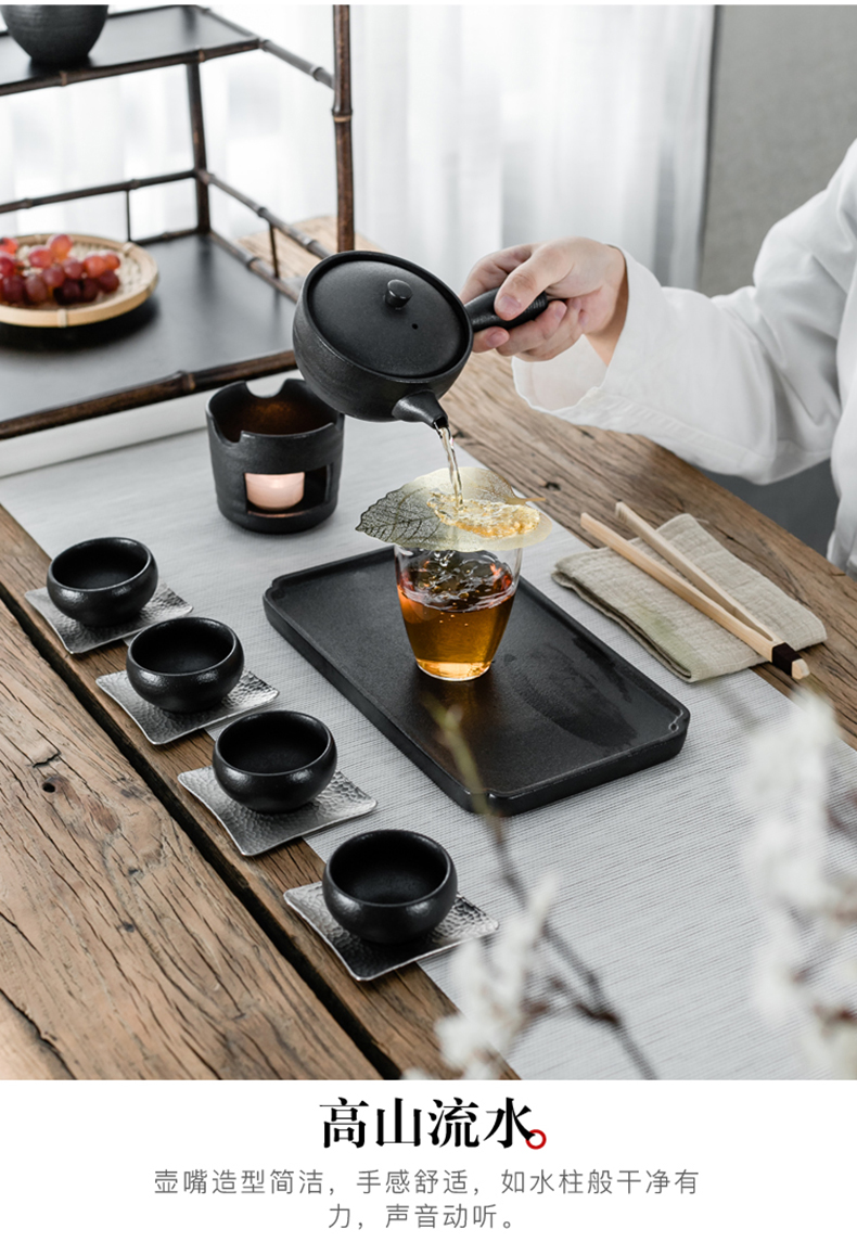 By Japanese kung fu tea set contracted household whole mud temperature ceramic teapot tea set something who make tea business suit