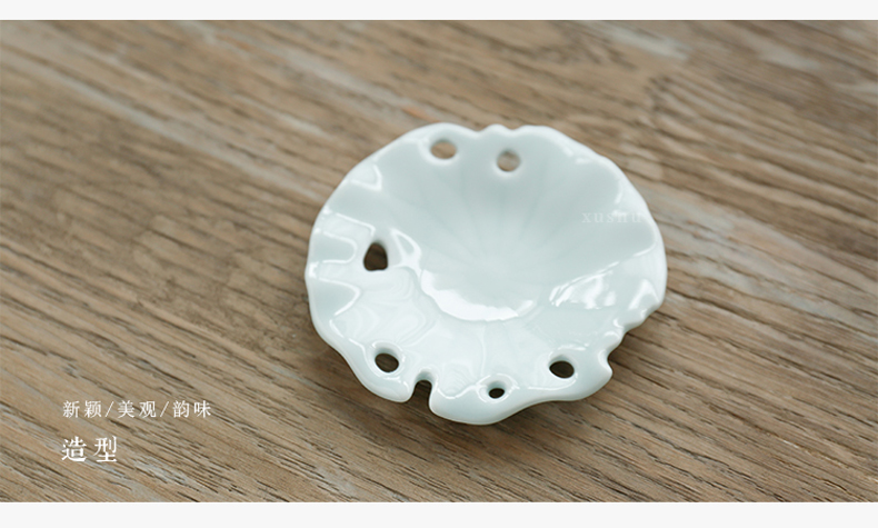 By Japanese manual mud coasters tea cup mat jingdezhen manual heat insulation cup mat white porcelain cup