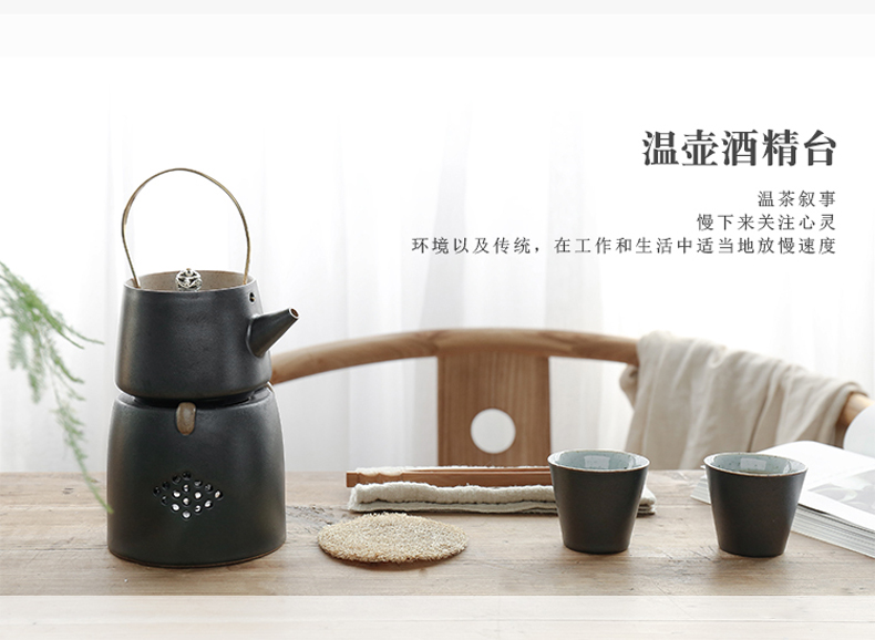 By mud girder cooking pot Japanese manual temperature of black tea is alcohol dry'm based ceramic tea stove cooking tea set