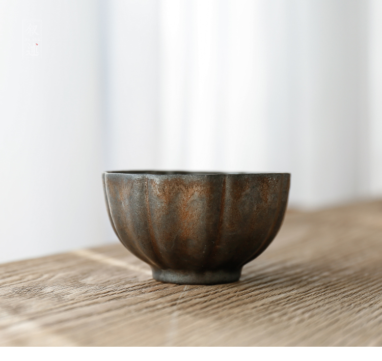 Antique gold cup by clay up manual sample tea cup Japanese masters cup ceramic kung fu tea bowl single CPU