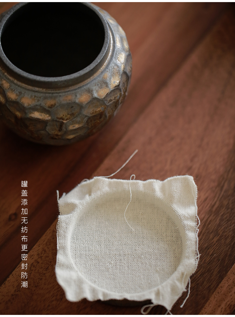 Restoring ancient ways by mud caddy fixings Japanese rust warehouse manual fine gold and tea ware household ceramics glaze tea tea storage tanks