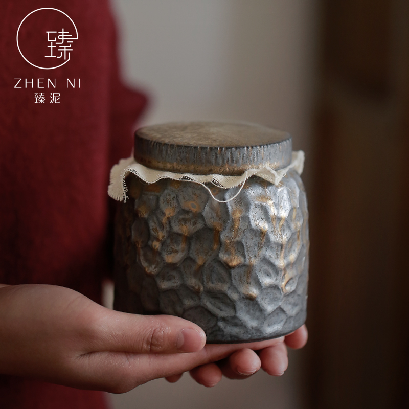 Restoring ancient ways by mud caddy fixings Japanese rust warehouse manual fine gold and tea ware household ceramics glaze tea tea storage tanks