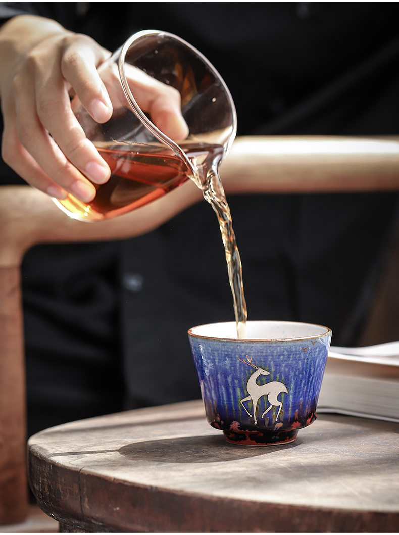 By Japanese teacup mud up ceramic masters cup large bowl kung fu tea set single cup tea sample tea cup