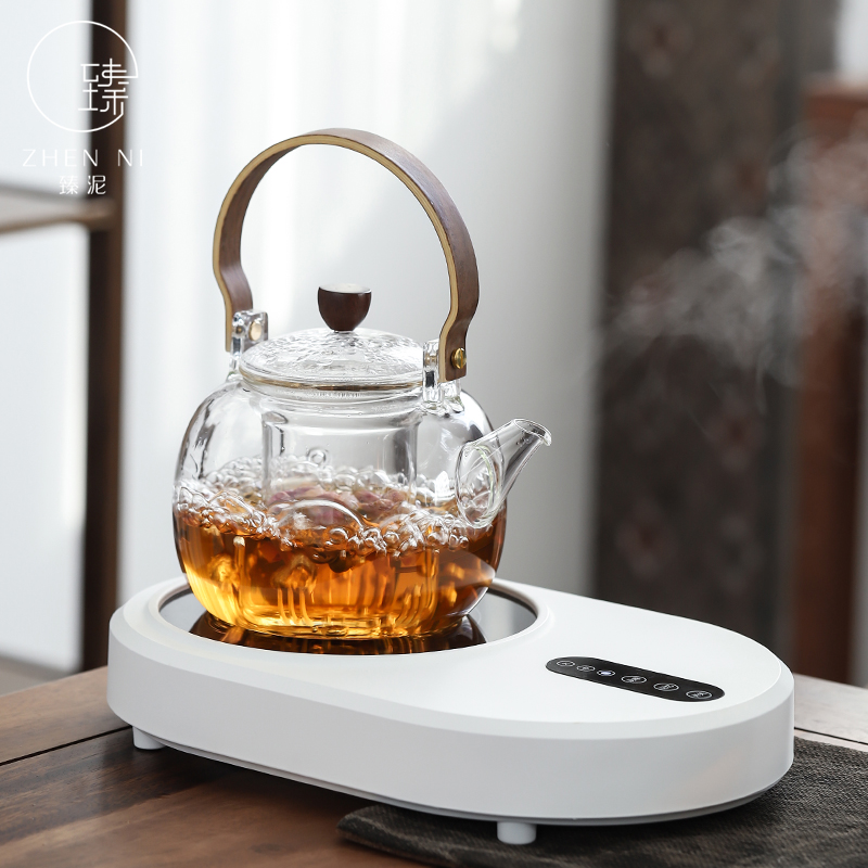 By mud electric TaoLu boiled tea, heat - resistant glass pot cooking pot home tea automatic boiling water tea stove