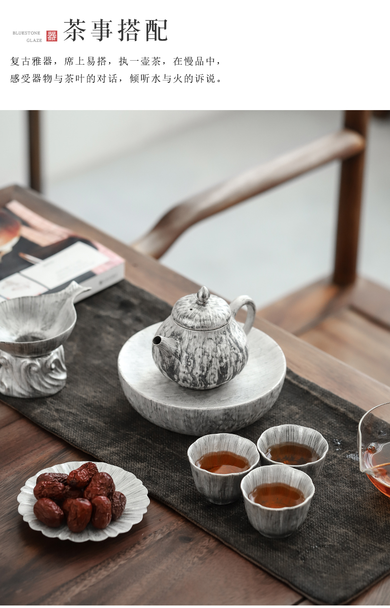 By mud coppering. As silver teapot pure manual brush which Japanese filter tea gifts household ceramics kung fu tea set single pot