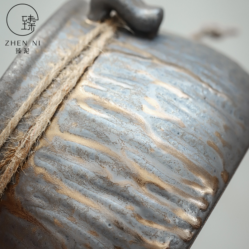 "Gold tea wash mud home built in hot water cylinder barrels of restoring ancient ways Japanese coarse pottery cups to wash water jar kung fu tea accessories