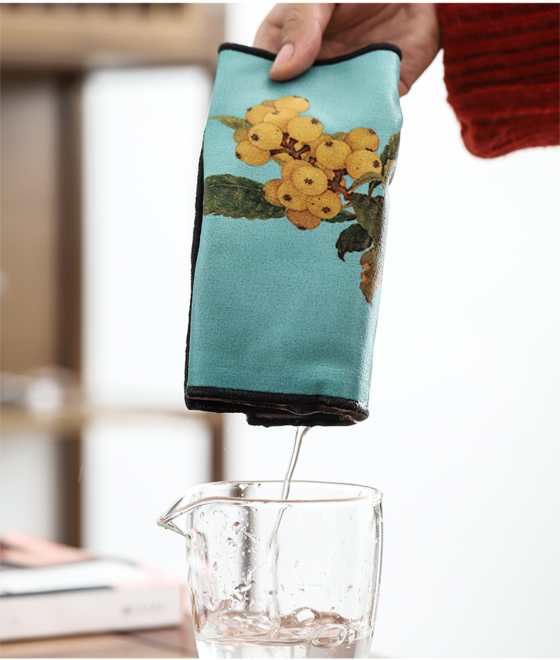 By mud hand - made tea towels more Chinese style suede bibulous tea table cloth long tea table cloth kung fu tea accessories
