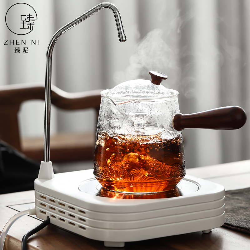 By mud boil tea machine electricity TaoLu domestic heat - resistant glass steam boiling tea stove automatic pumping small boiling water pot