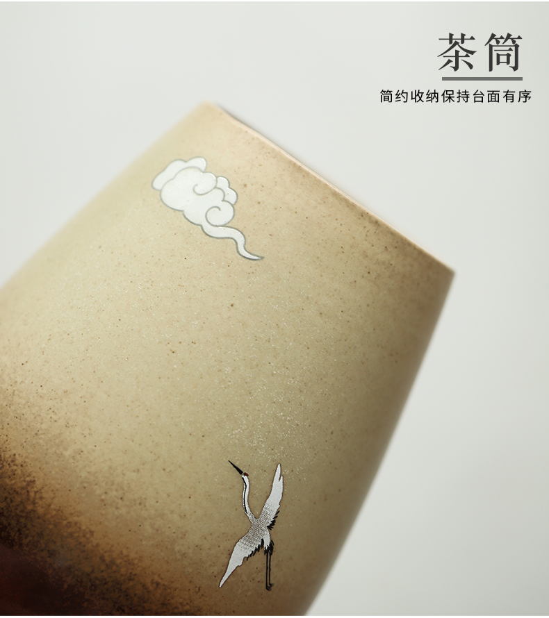 Tea taking by clay ceramic 6 gentleman ebony ChaGa pen pu 'er Tea knife ChaZhen kung fu Tea set accessories