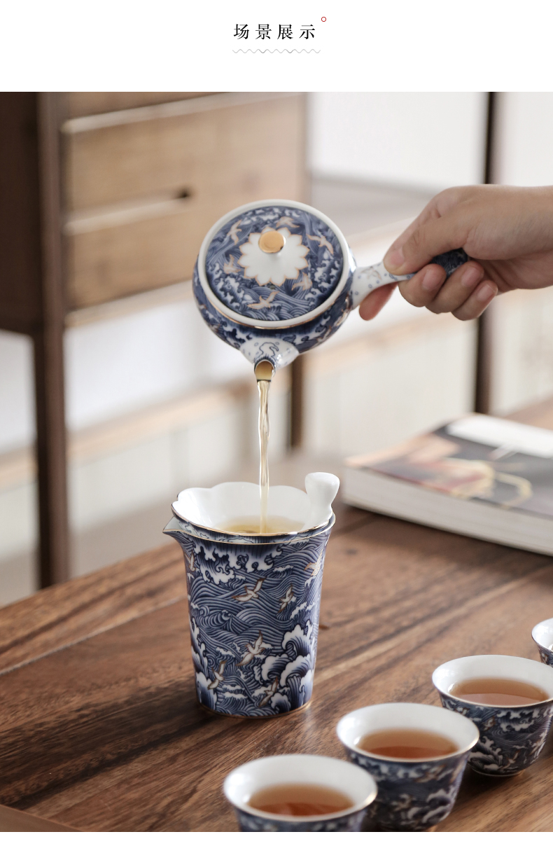 By reasonable mud colored enamel cup tea ware jingdezhen famille rose and blue and white porcelain cup By hand points to kung fu tea accessories