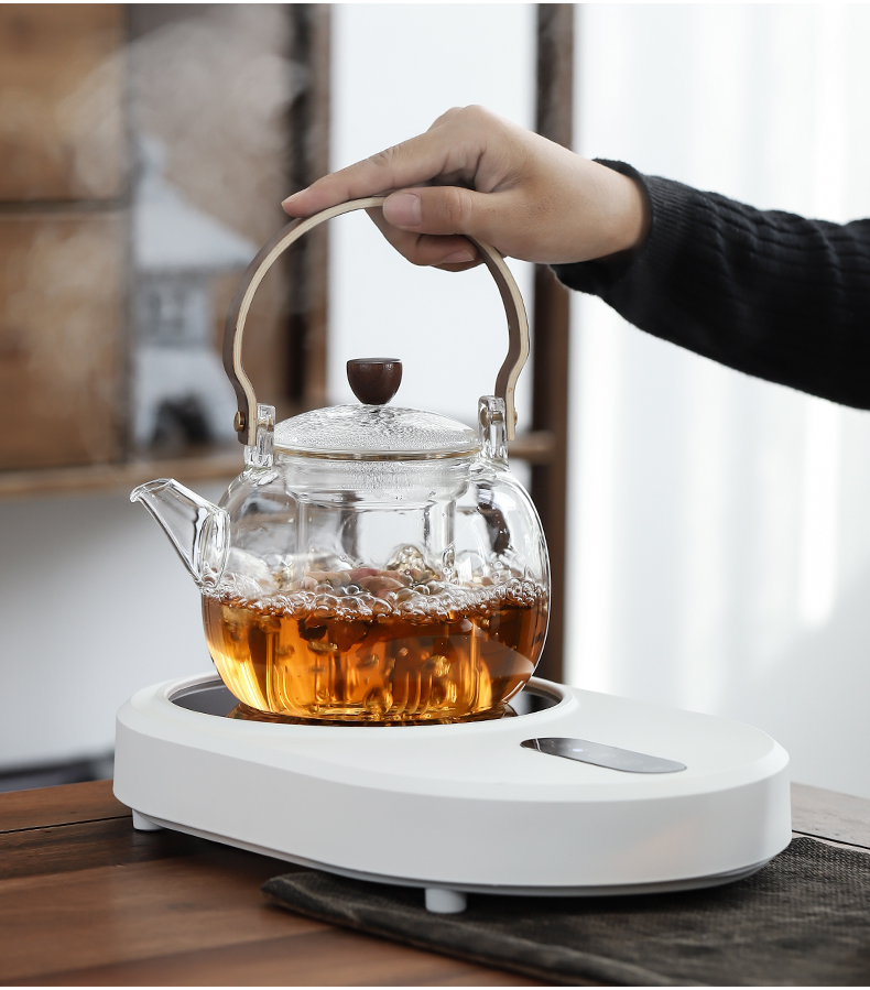 By mud electric TaoLu boiled tea, heat - resistant glass pot cooking pot home tea automatic boiling water tea stove