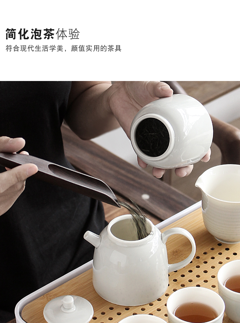 By mud household kung fu tea set suit Japanese contracted dry tea tray ceramic teapot teacup tea pot"