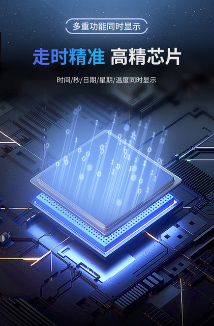 Solar-Powered Car Clock Wireless Luminous Car Digital Clock 24H Thermometer Alarm Clock Fatigue Driving Reminder Device