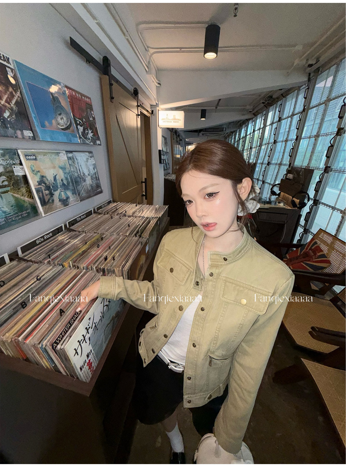 반항적 인 아메리칸 무거운 작업 워싱 마 오래된 편안함 면 100% 파란색 데님 재킷 재킷 경량 상세 이미지 23