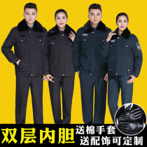 Mens cotton coat overalls security clothing cotton suit padded tooling cotton security coat breathable jacket