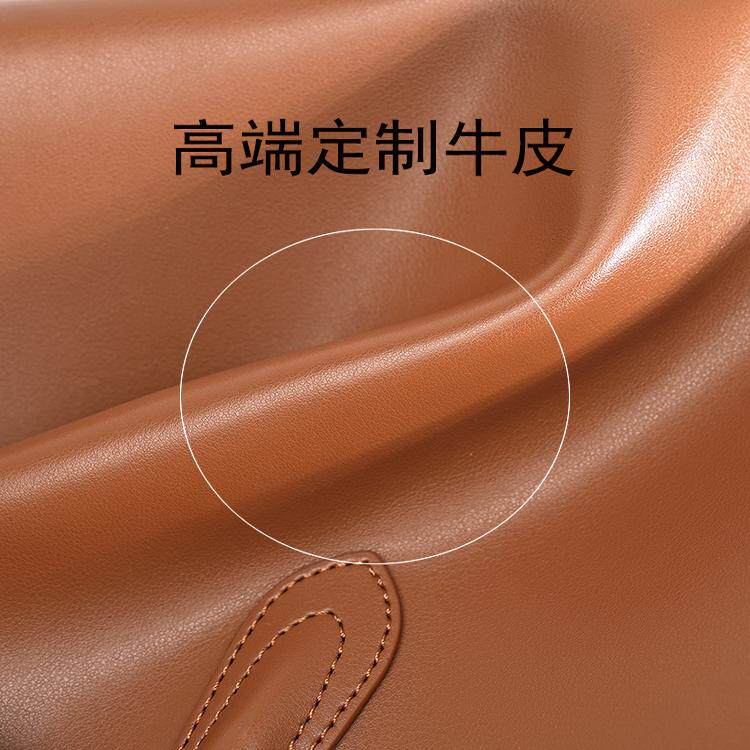 Large Genuine Leather Tote Bag for Women, New Large-Capacity Commuter Shoulder Crossbody Handbag - Thumbnail 5