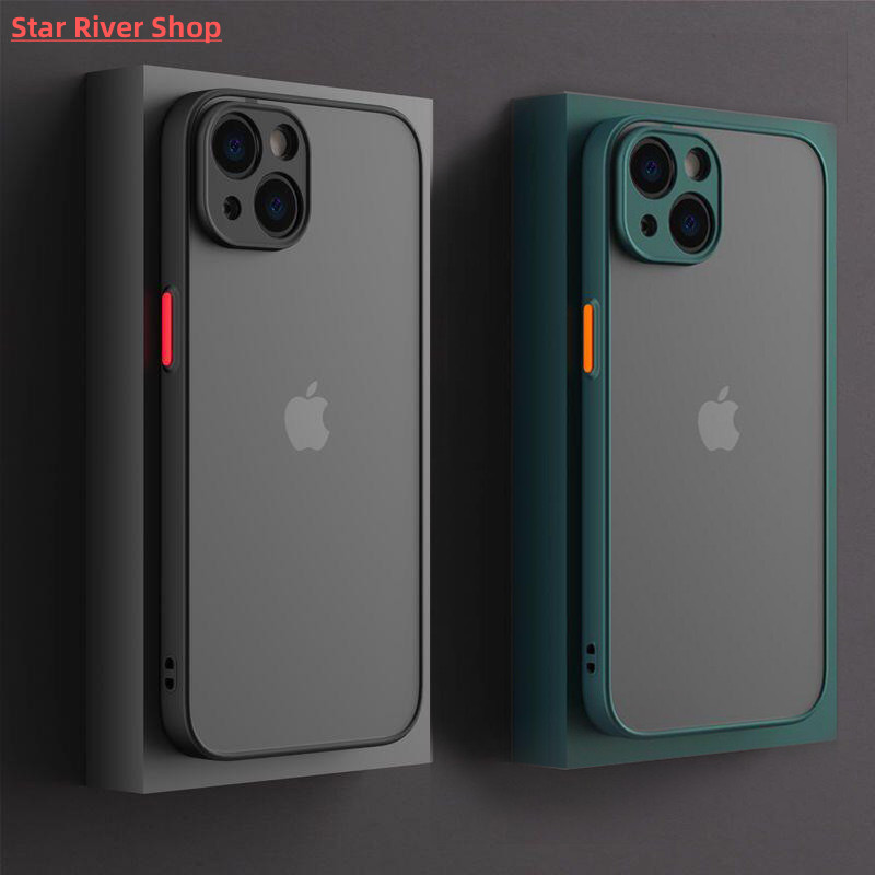 Shockproof Armor Matte Case for iPhone 16 15 14 13 12Pro Max Xr Luxury Silicone Bumper Transparent Hard Pc Shockproof Armor Matte Case for iPhone 16 15 14 13 12Pro Max Xr Luxury Silicone Bumper Transparent Hard Pc