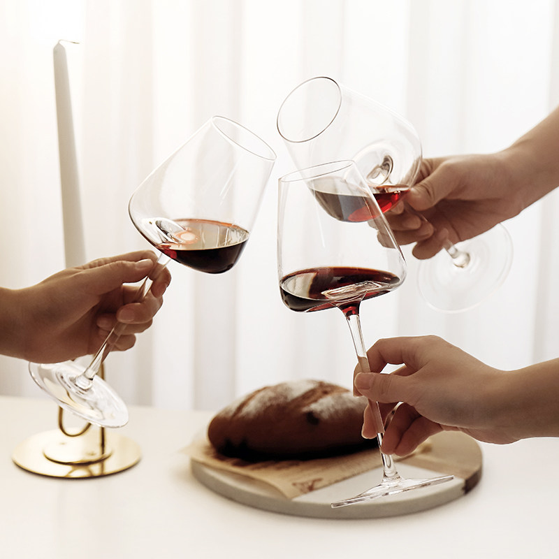 Germany imported Burgundy red wine glass home set personality creative crystal cup goblet 2 large pair